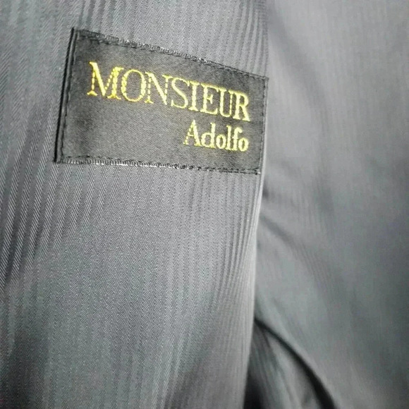 Men's Black Sports Herringbone Corduroy Career Office Blazer Sz 44L - Picture 11 of 11